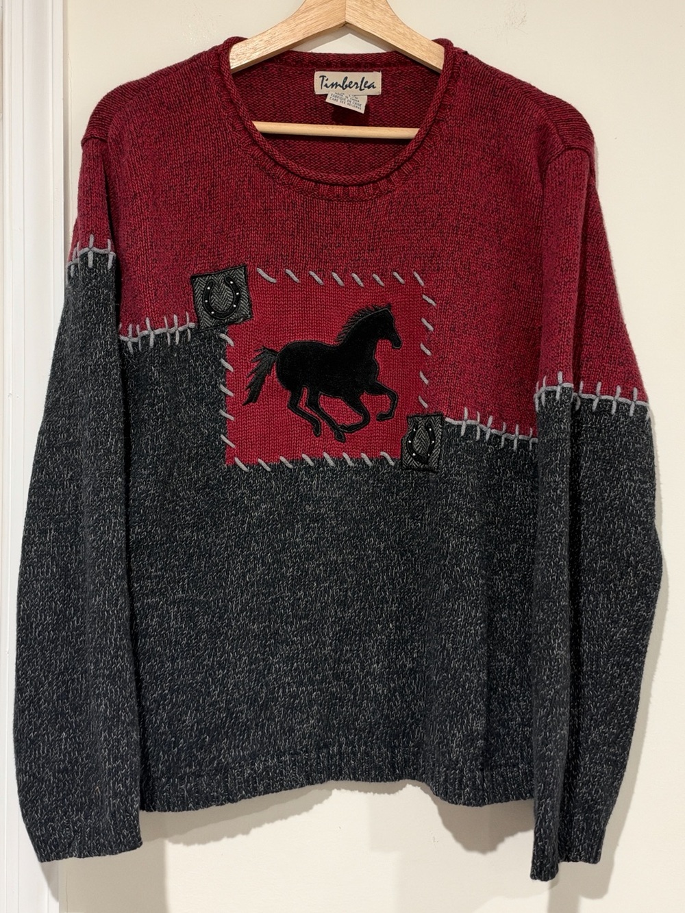 Vintage 90s Horse Graphic Crewneck Sweater